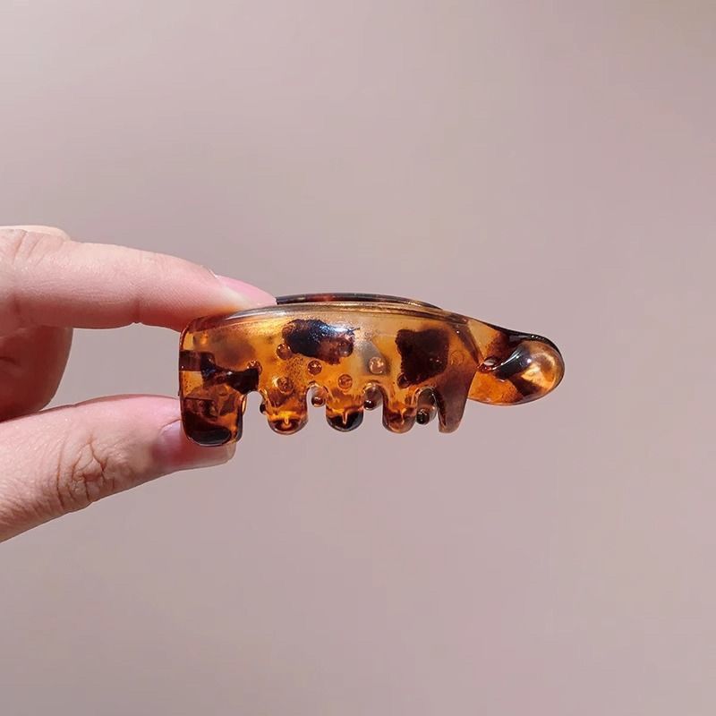 Leopard-print Claw Clipbanana Clip For Women