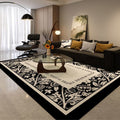 Black light luxury living room carpet