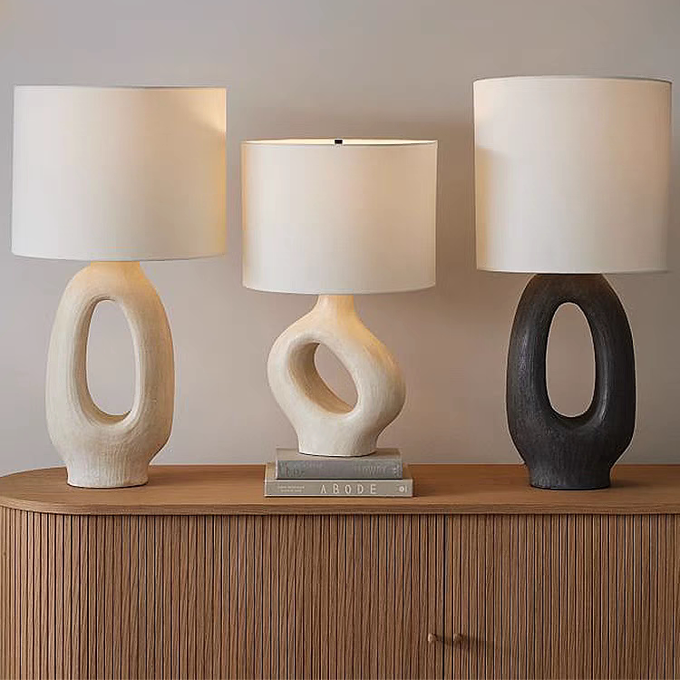 Vintage Wabi-Sabi Style Resin Table Lamp