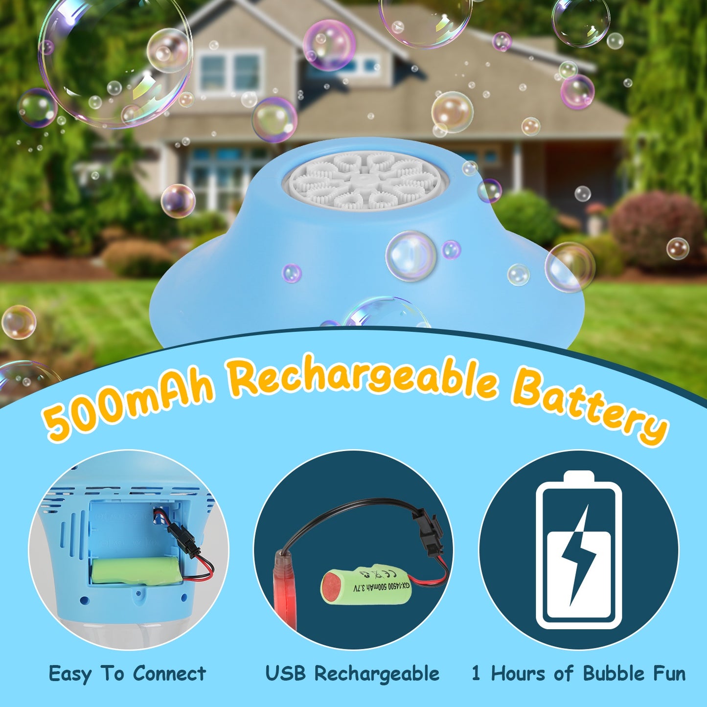 GlowStream™ Adjustable Musical Bubble Tower