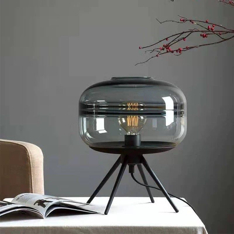 Individual Design Of Industrial Wind Glass Living Room Table Lamp