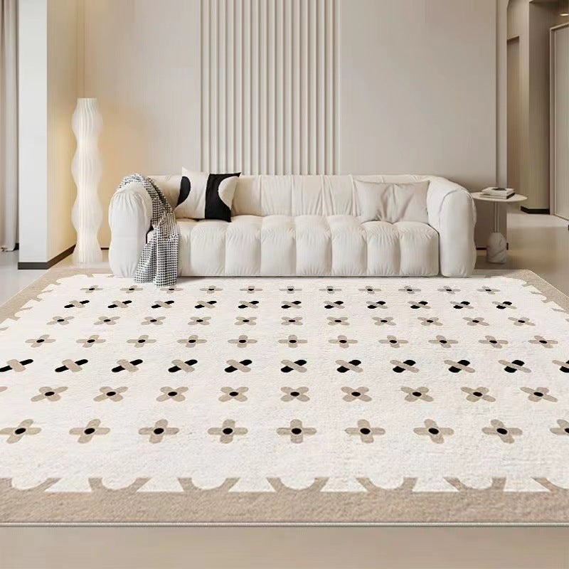 Imitation Cashmere Geometric Cream Style Carpet