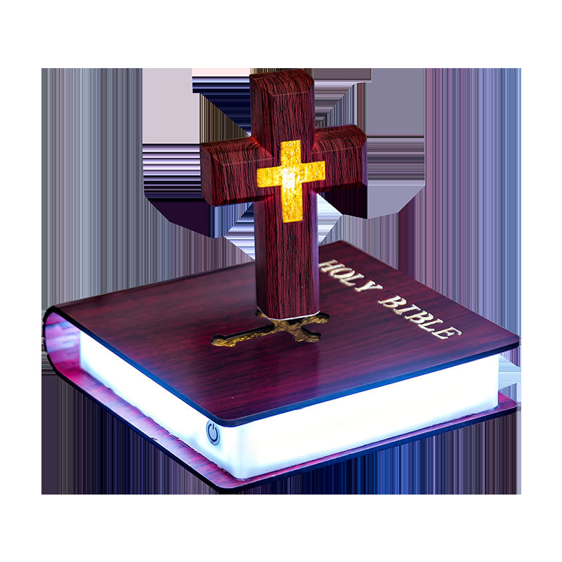 Magnetic levitation cross-shaped table lamp ornament