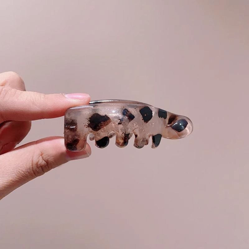 Leopard-print Claw Clipbanana Clip For Women