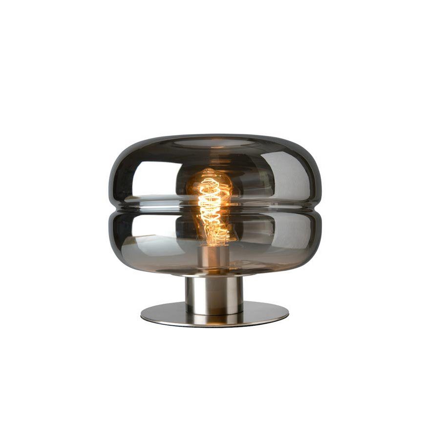 Modern Smoked Glass Table Lamp