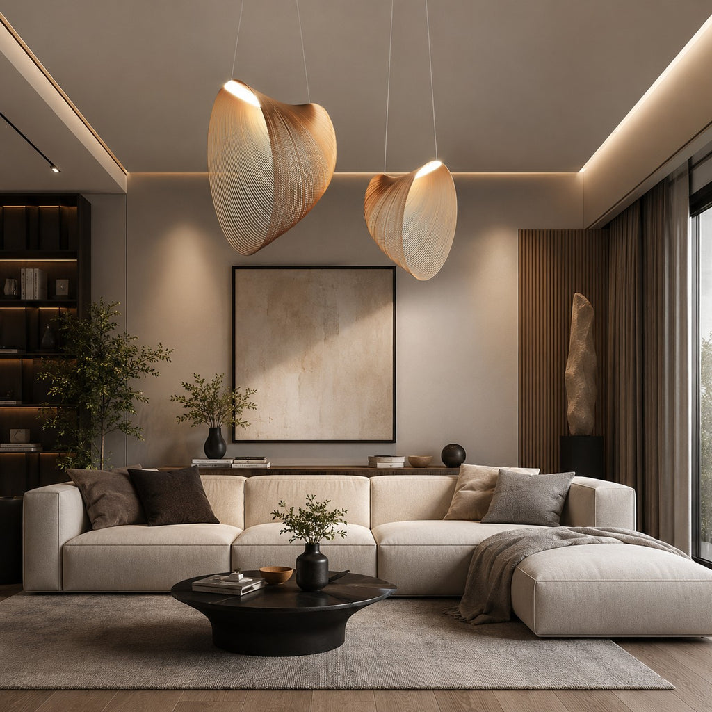 Special-shaped Woodcraft Ceiling Lamp Creative Minimalist Decorative Lamps