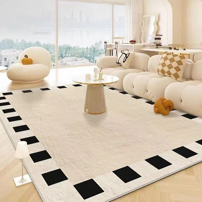 Imitation Cashmere Geometric Cream Style Carpet