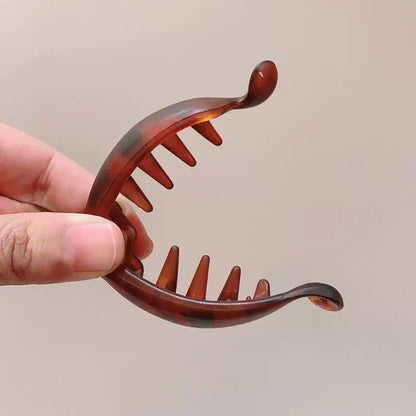 Leopard-print Claw Clipbanana Clip For Women