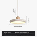Wabi-Sabi Wood and Travertine LED Chandelier