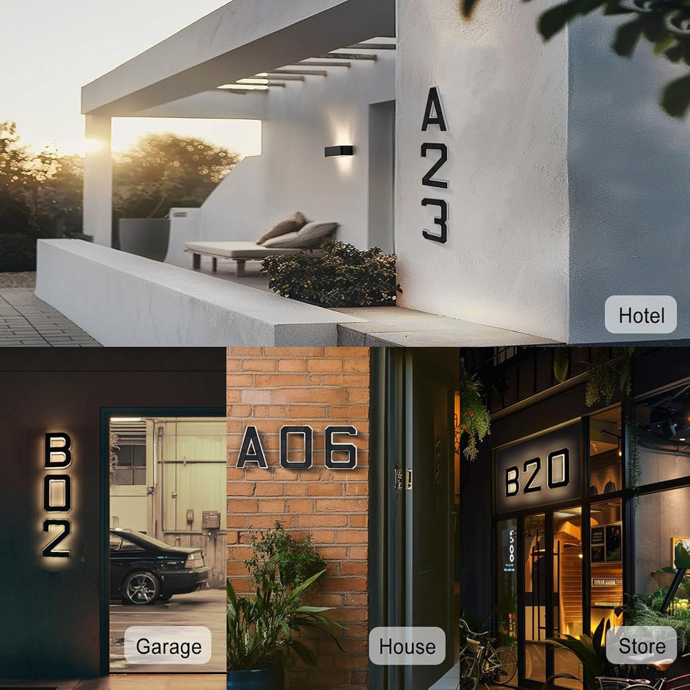 Solar-powered door sign light
