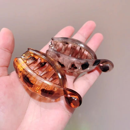 Leopard-print Claw Clipbanana Clip For Women