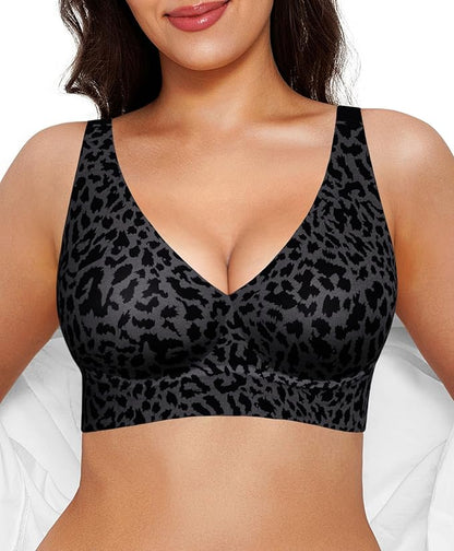Jelly™ Women’s Wireless Seamless Push-Up Bralette – Deep V Comfortable Everyday Bra