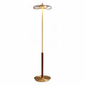Nordic Light Luxury Brass Walnut Floor Lamp