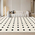 Imitation Cashmere Geometric Cream Style Carpet