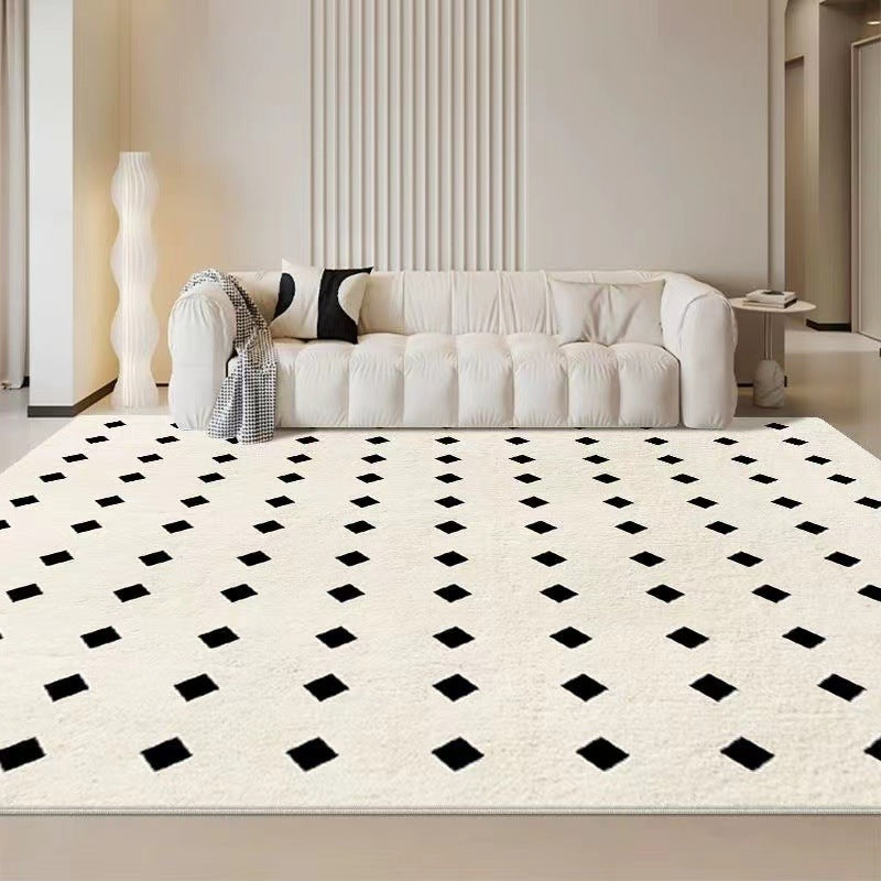 Imitation Cashmere Geometric Cream Style Carpet