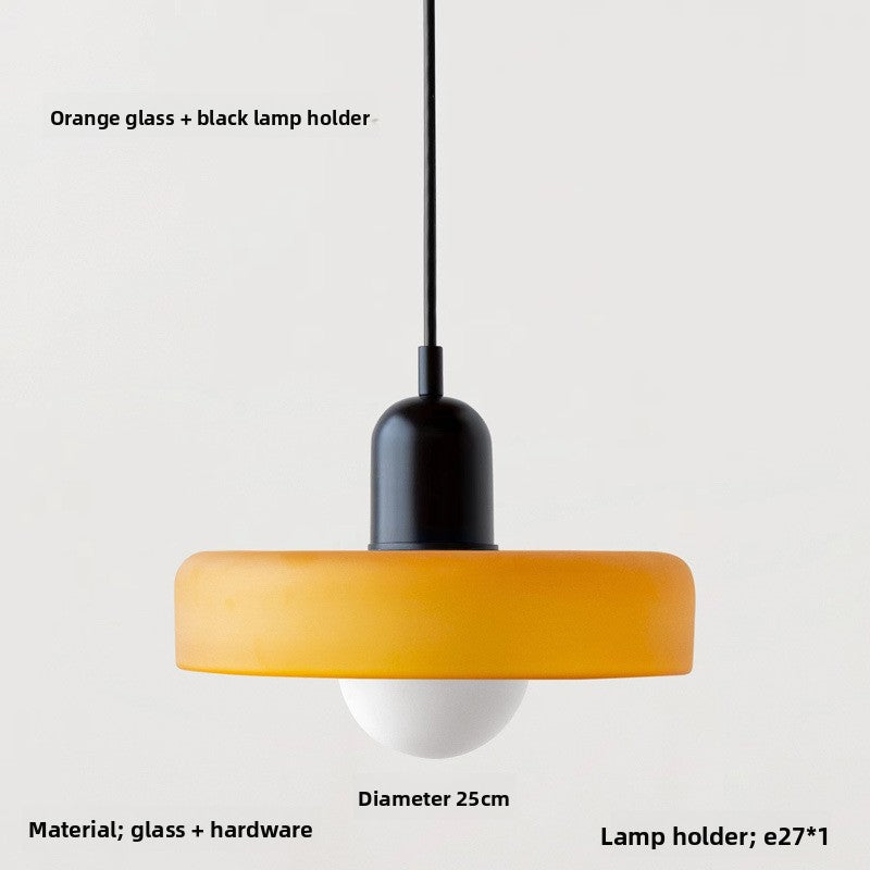 Vintage Glass Pendant Light with Adjustable Hanging Wire