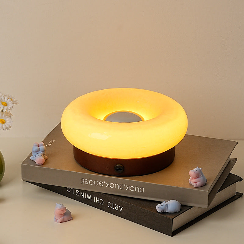 Touch Control Rechargeable Donut Table Lamp