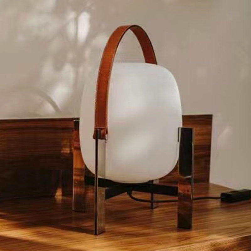 Nordic Glass Table Lamp with Metal Base