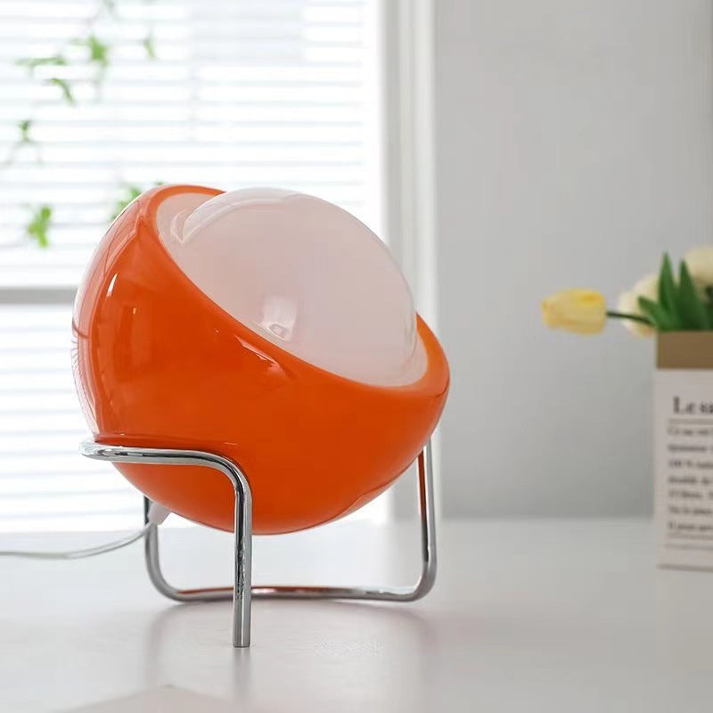 Vintage Glass Table Lamp with Dimmable Light