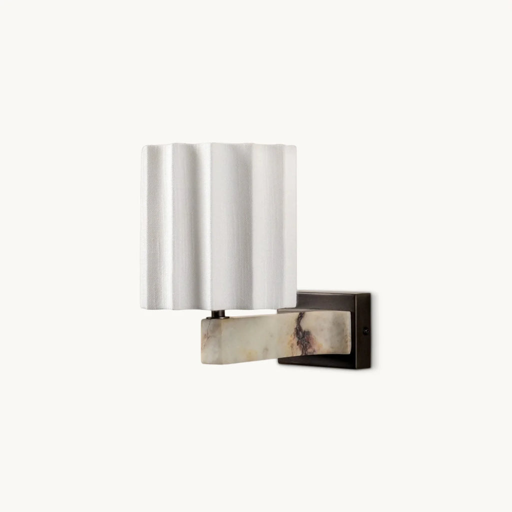 High-end Danish Marble And Travertine Lamp For The Living Room