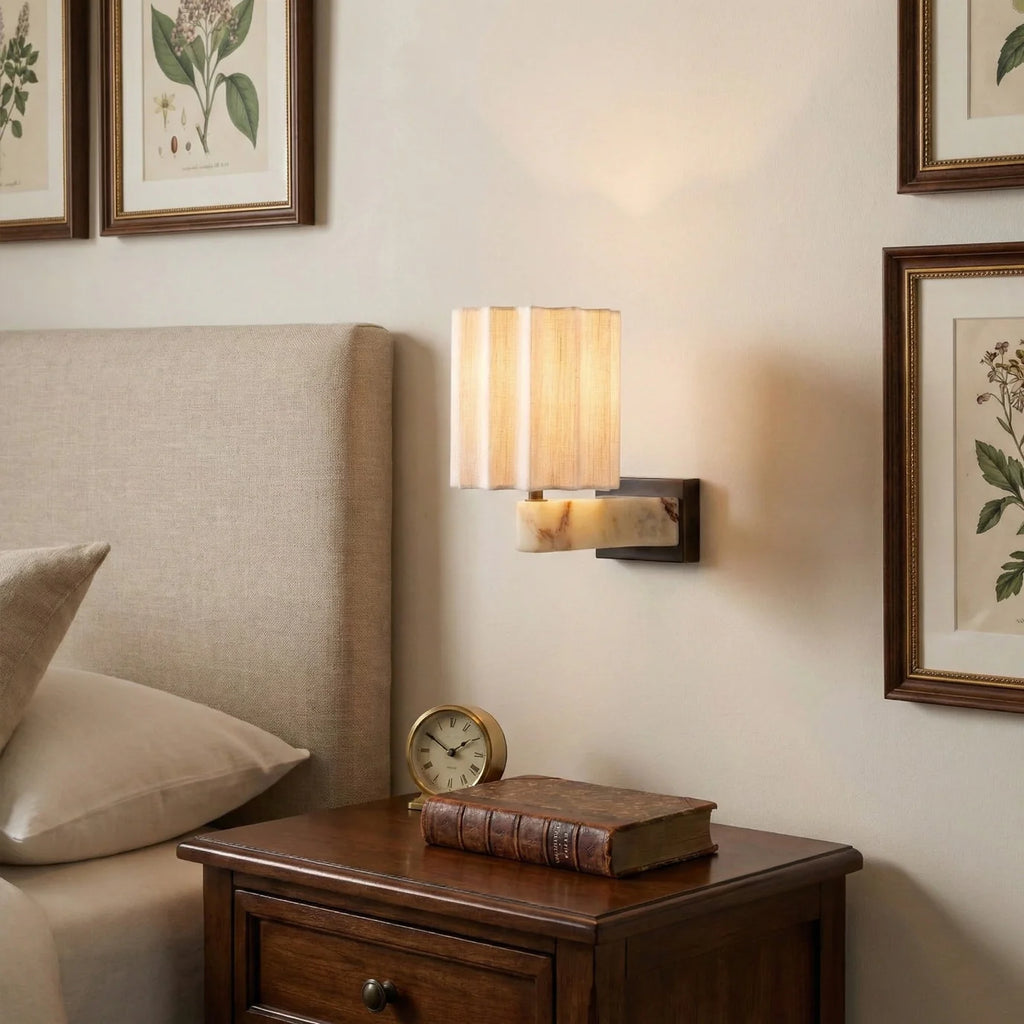 High-end Danish Marble And Travertine Lamp For The Living Room