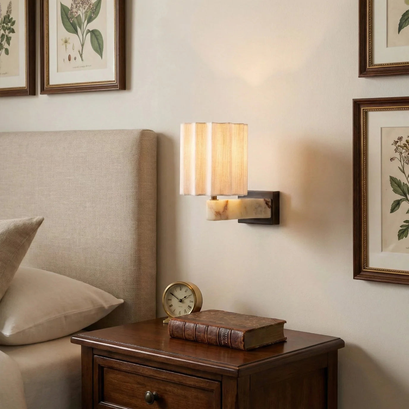 High-end Danish Marble And Travertine Lamp For The Living Room