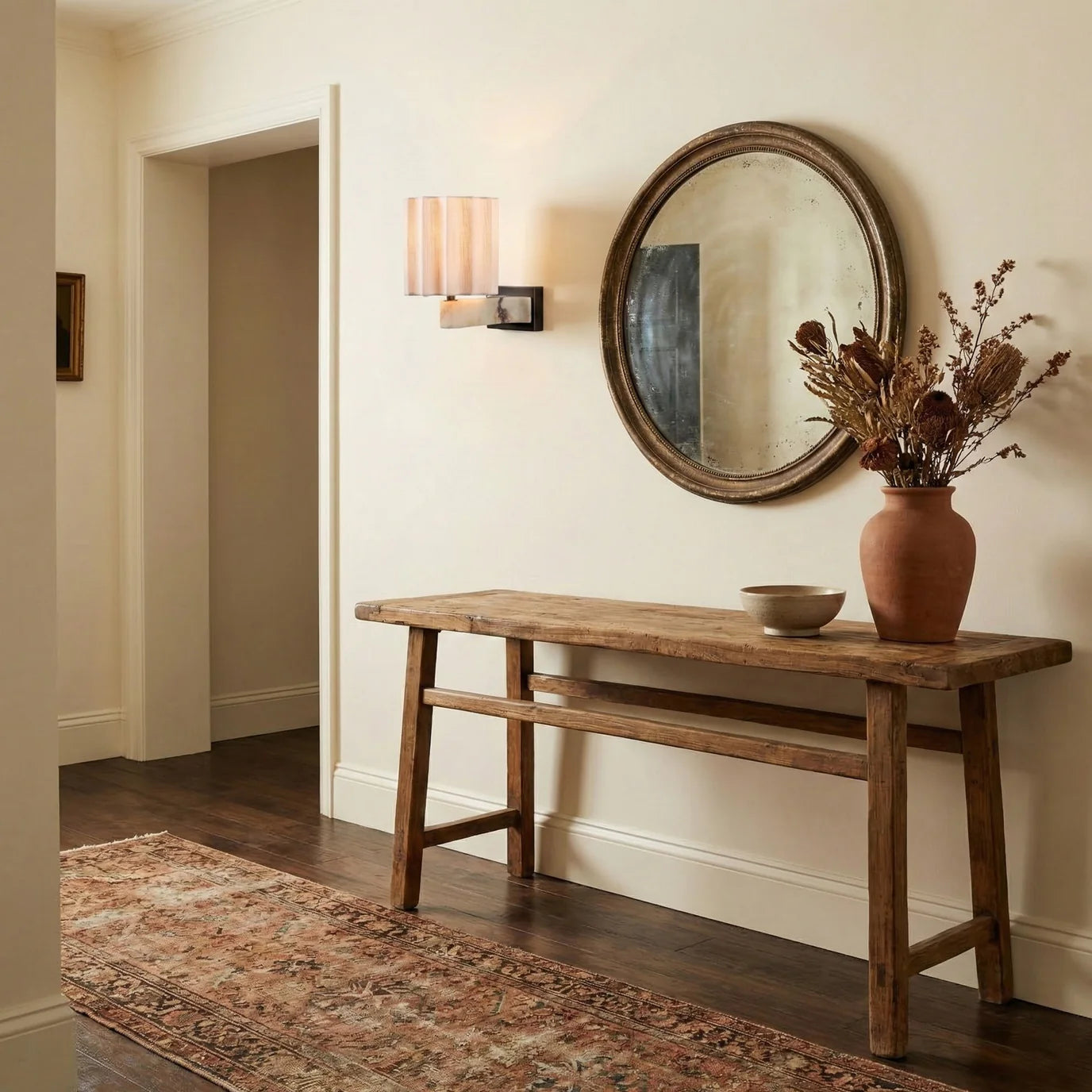 High-end Danish Marble And Travertine Lamp For The Living Room