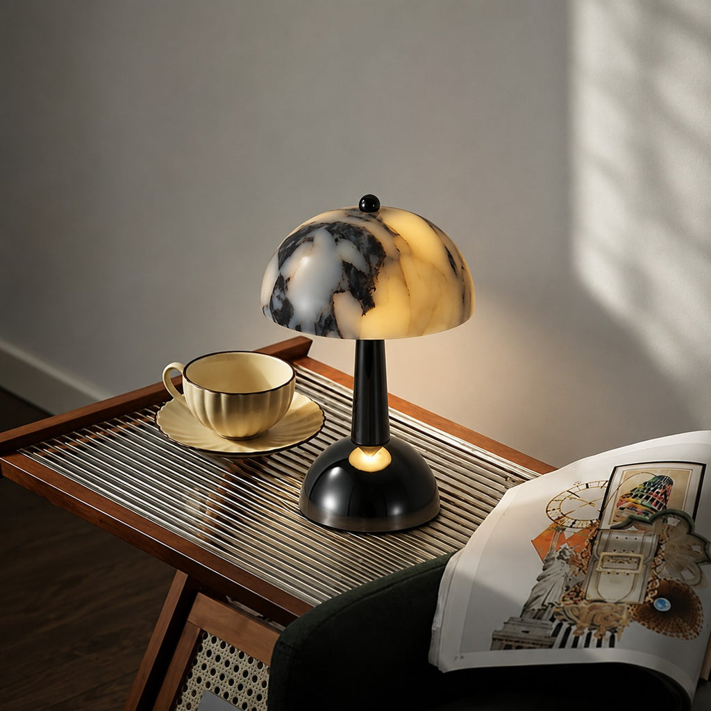 Baogeli Marble Table Lamp Personalized And Creative Mushroom-shaped With Touch Sensor
