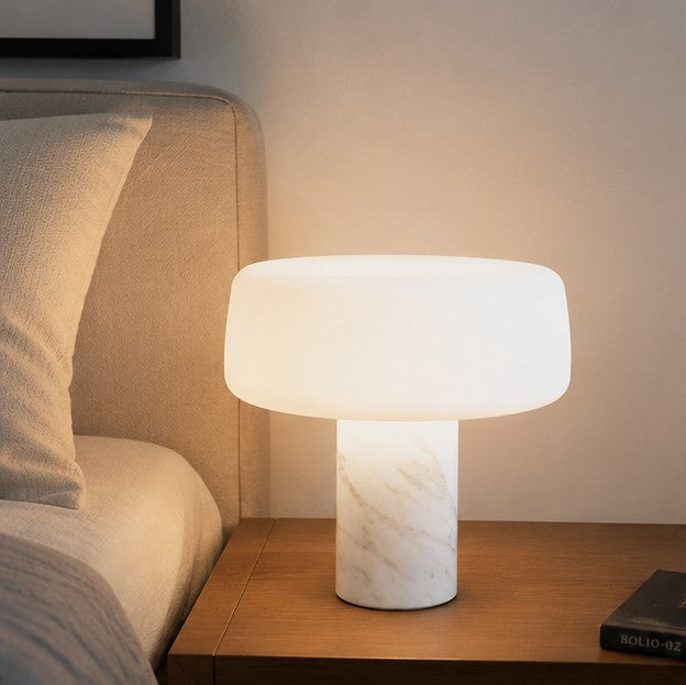 Natural Texture Marble Bedside Table Lamp