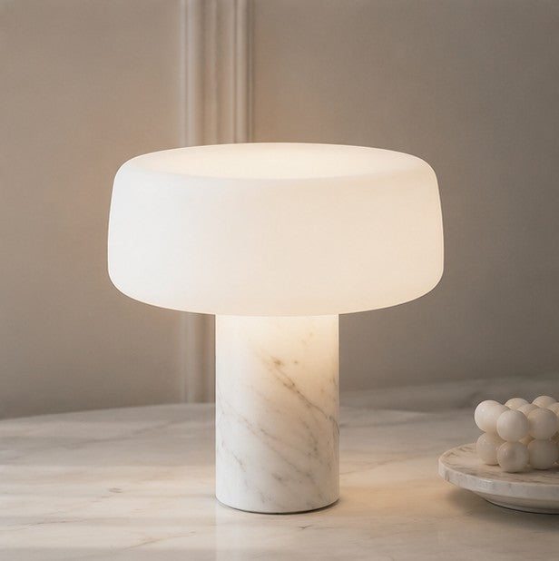 Natural Texture Marble Bedside Table Lamp
