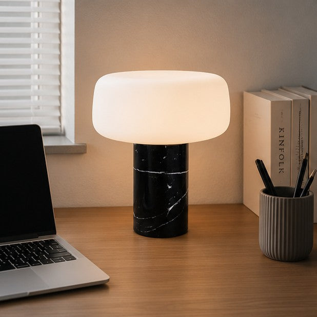 Natural Texture Marble Bedside Table Lamp
