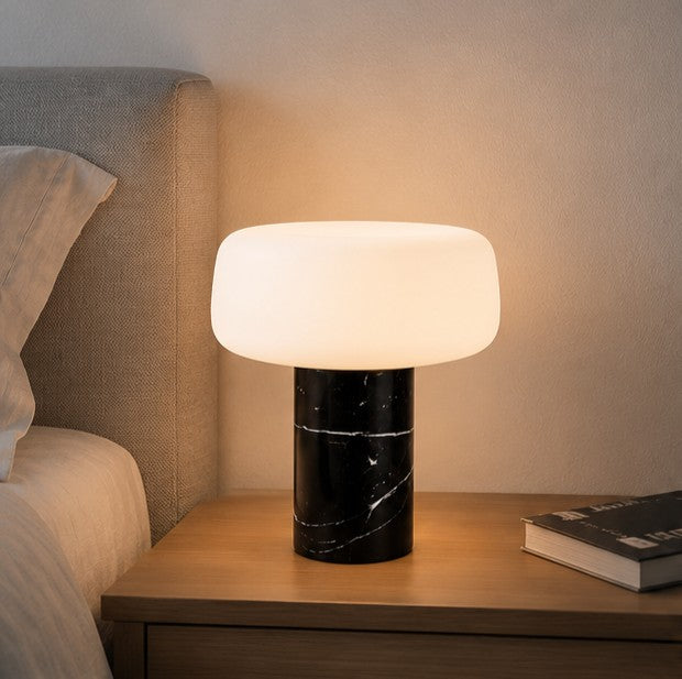 Natural Texture Marble Bedside Table Lamp