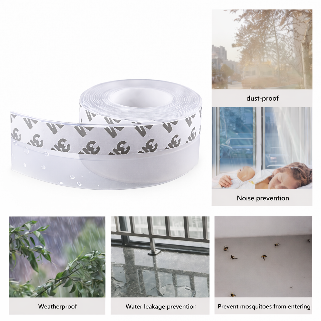 WeatherLock Sealing Tape – Transparent Gap & Air Leak Blocker