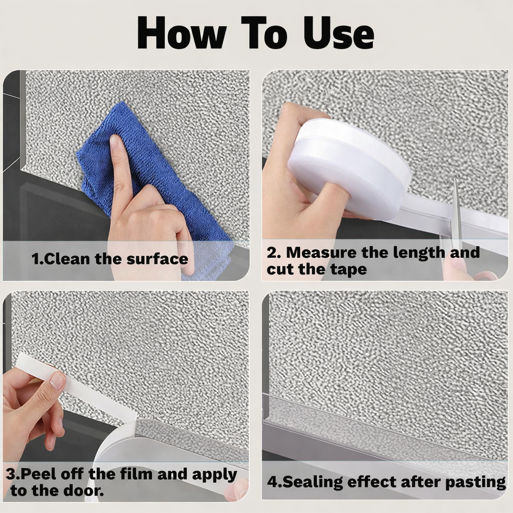 WeatherLock Sealing Tape – Transparent Gap & Air Leak Blocker