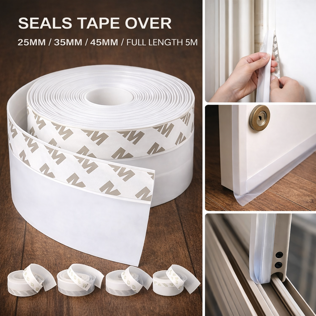 WeatherLock Sealing Tape – Transparent Gap & Air Leak Blocker