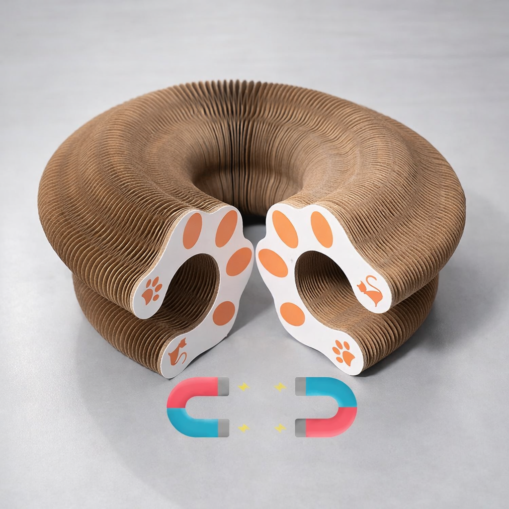 Shape-Shifting Accordion Cat Scratcher