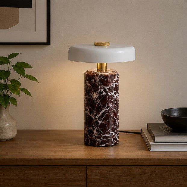 Levanto Rosso Marble Table Lamp