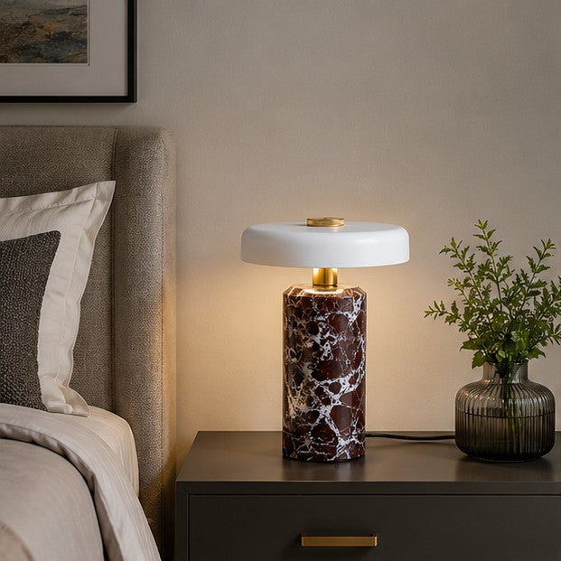 Levanto Rosso Marble Table Lamp