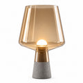Simple modern cement glass table lamp