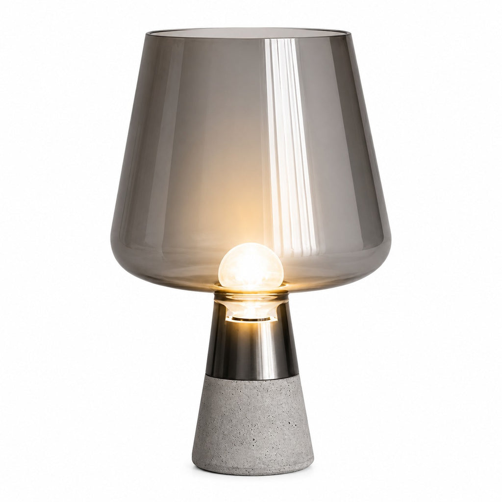 Simple modern cement glass table lamp