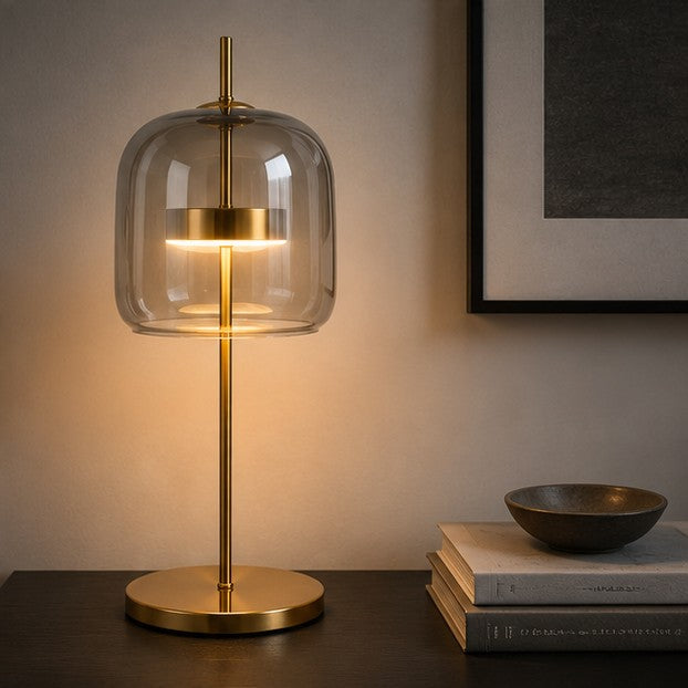 Modern Bedside LED Glass Lamp