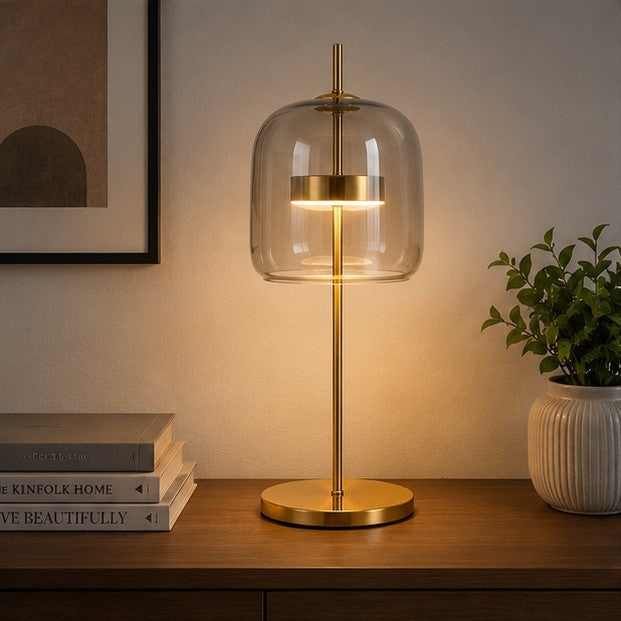 Modern Bedside LED Glass Lamp