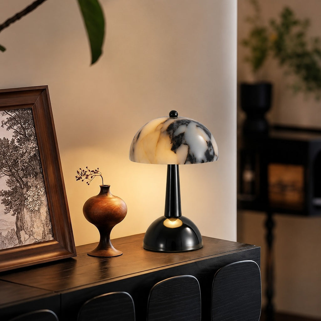 Baogeli Marble Table Lamp Personalized And Creative Mushroom-shaped With Touch Sensor