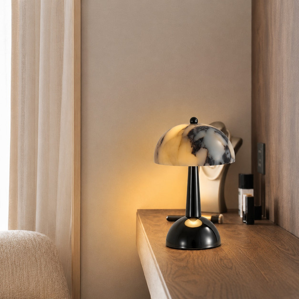 Baogeli Marble Table Lamp Personalized And Creative Mushroom-shaped With Touch Sensor