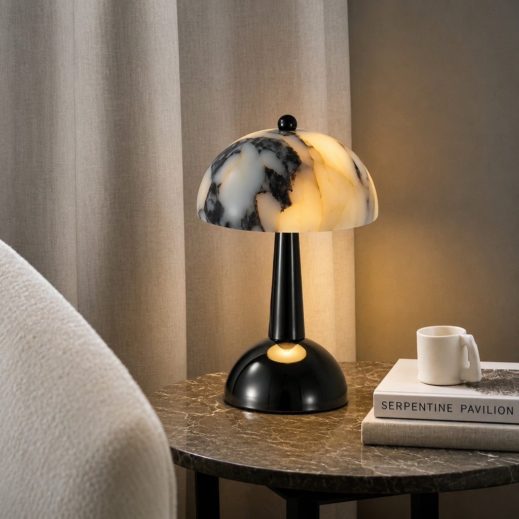 Baogeli Marble Table Lamp Personalized And Creative Mushroom-shaped With Touch Sensor