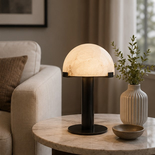 Postmodern Natural Marble Table Lamp For Living Room And Bedroom