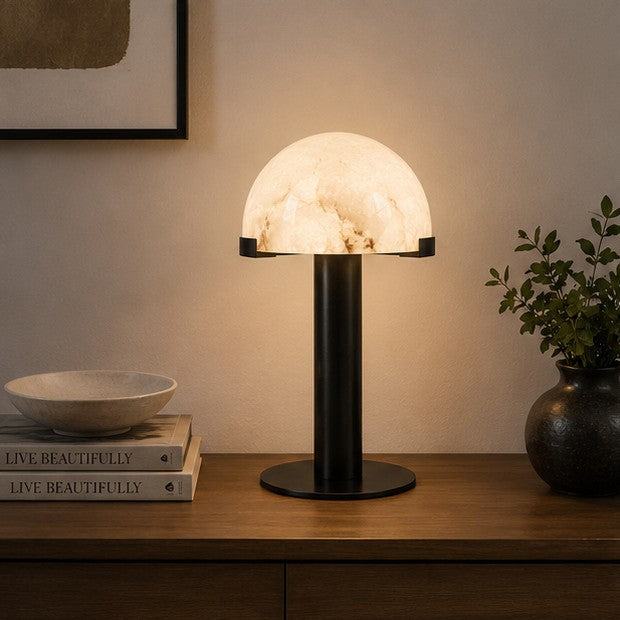 Postmodern Natural Marble Table Lamp For Living Room And Bedroom