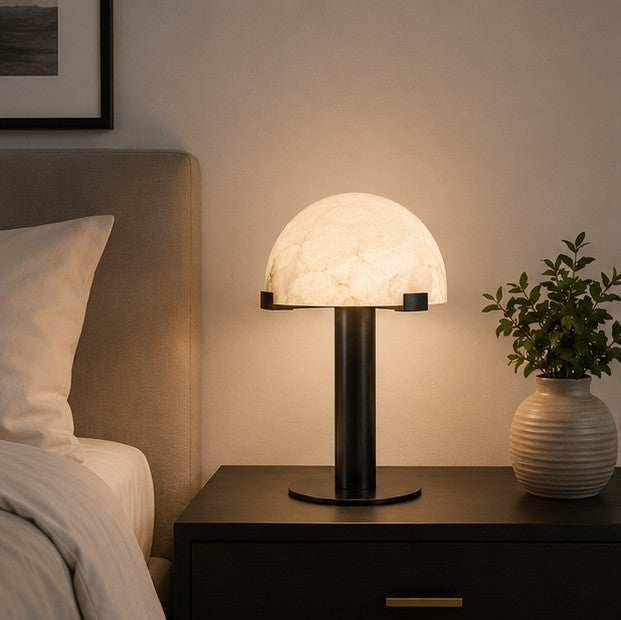 Postmodern Natural Marble Table Lamp For Living Room And Bedroom
