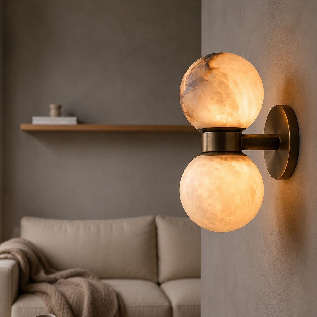 Modern Minimalist Natural Marble Wall Lamp