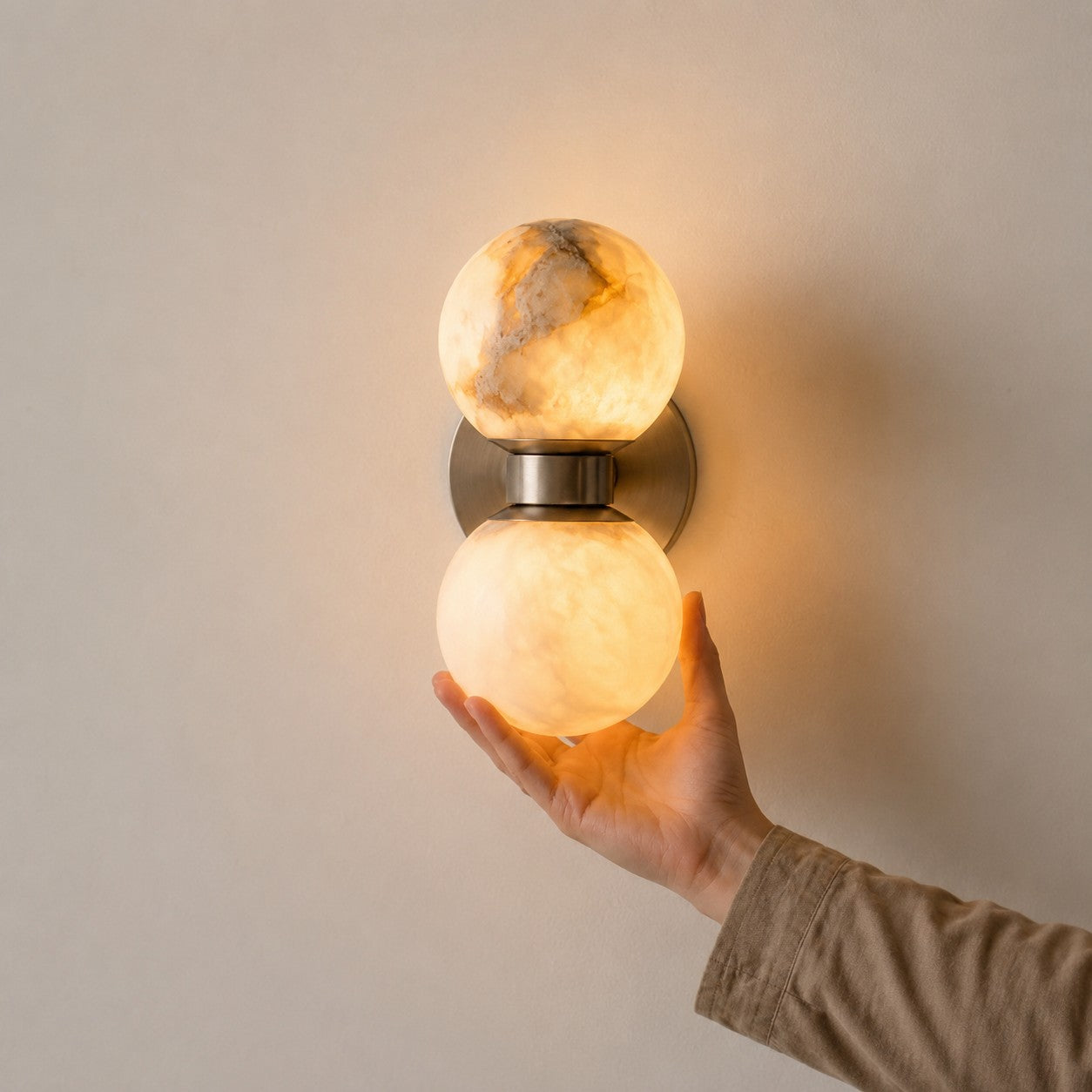 Modern Minimalist Natural Marble Wall Lamp